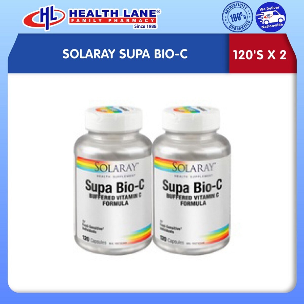 SOLARAY SUPA BIO-C 120'Sx2